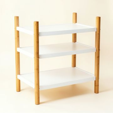 Slate Bend Empty Countertop Canister Rack - White (synthetic illustration; no displayed measurements)