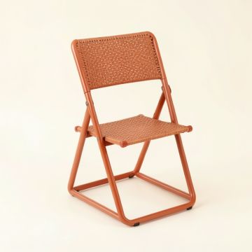 Briar Crest Folding Outdoor Chair - Terracotta (synthetic illustration; no displayed measurements)