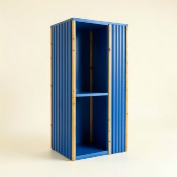 Slate Crossing Narrow Cubby Tower - Blue (synthetic illustration; no displayed measurements)