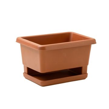 Vale Bend Empty Raised Planter - Terracotta
