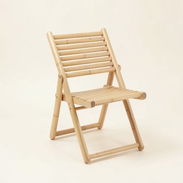Heath Dale Folding Outdoor Chair - Beige (synthetic illustration; no displayed measurements)