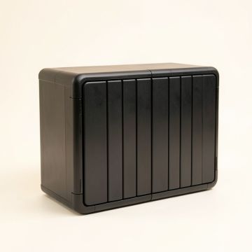 Glen Dale Narrow Outdoor Storage Bench - Black (synthetic illustration; no displayed measurements)