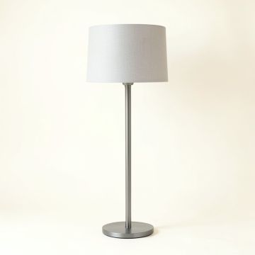 Shore Crest Floor Lamp With A Plain Fabric Shade - Gray (synthetic illustration; no displayed measurements)
