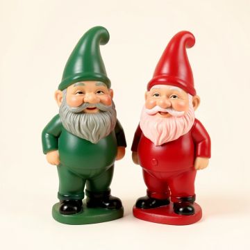 Garden Gnome 2 Piece Statue Set (synthetic illustration; no displayed measurements)