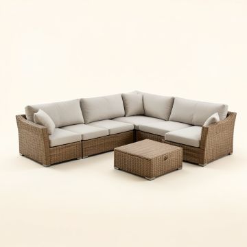Merlyn 8 Piece Sectional Seating Group With Cushions (synthetic illustration; no displayed measurements)