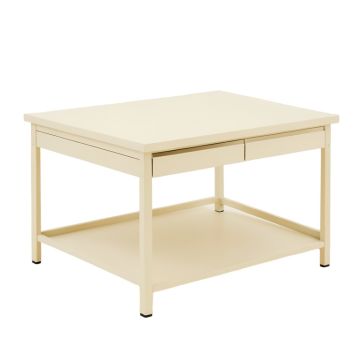 Moss Crest Empty Workshop Workbench - Cream