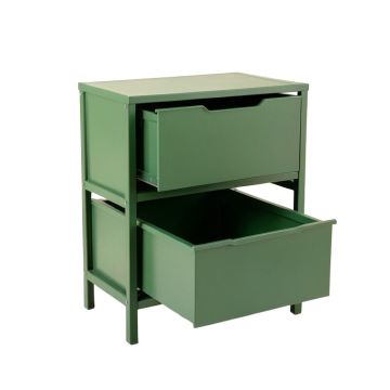 Lake Bluff Freestanding Pull-Out Hamper Cabinet - Green
