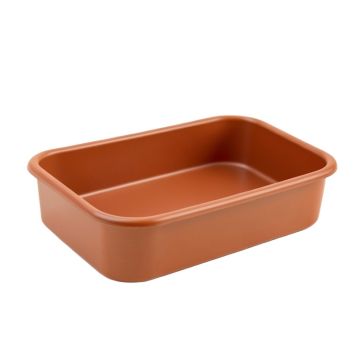 Linden Bluff Empty Under-Desk Cable Tray - Terracotta (synthetic illustration; no displayed measurements)