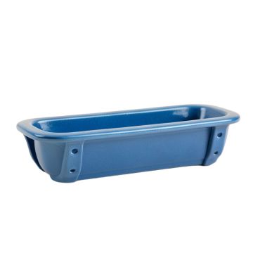 Holly Bridge Empty Railing Planter With Integral Brackets - Blue