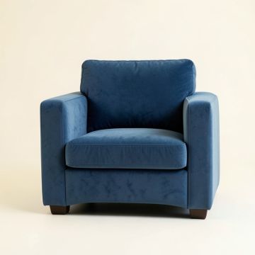Heath Bluff Upholstered Armchair - Blue (synthetic illustration; no displayed measurements)