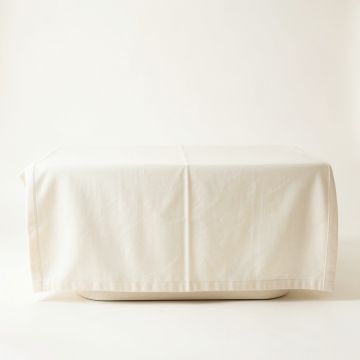 Lake Bridge Flat Bed Sheet - Ivory (synthetic illustration; no displayed measurements)