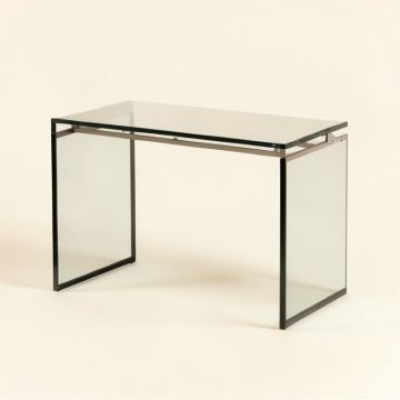 Hizer Glass Credenza Desk (synthetic illustration; no displayed measurements)