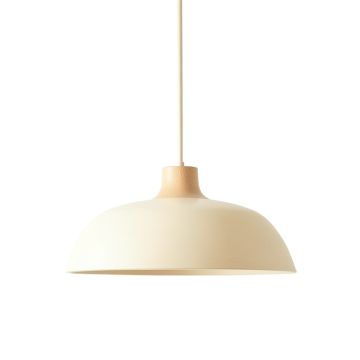 Meadow Crest Pendant Light Suspended From One Plain Cable - Cream