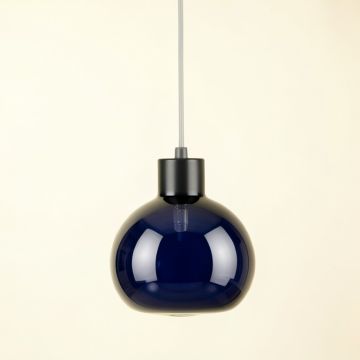Ash Branch Pendant Light Suspended From One Plain Cable - Navy (synthetic illustration; no displayed measurements)
