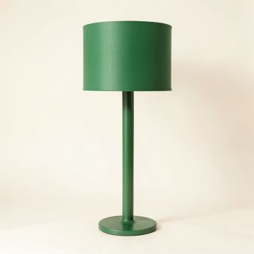 Bay Branch Floor Lamp With A Plain Fabric Shade - Green (synthetic illustration; no displayed measurements)