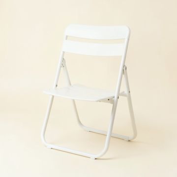 Slate Dale Folding Outdoor Chair - White (synthetic illustration; no displayed measurements)