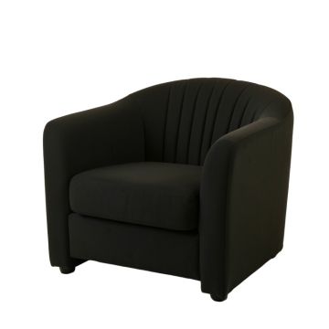 Ridge Bend Upholstered Armchair - Black