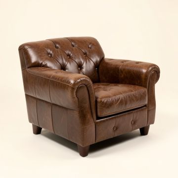 Gillmore 31 '' Wide Tufted Cowhide Armchair (synthetic illustration; no displayed measurements)