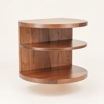 Aberdeen 3 Piece Circle Mango Wood Accent Shelf (synthetic illustration; no displayed measurements)
