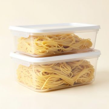 Airtight For Spaghetti , Noodles And Pasta 4 Container Food Storage Set (synthetic illustration; no displayed measurements)