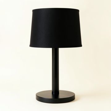 Juniper Canyon Table Lamp With A Plain Fabric Shade - Black (synthetic illustration; no displayed measurements)
