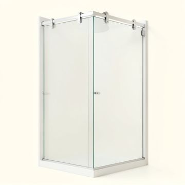 Mirage-X 44 '' W X 72 '' H Single Sliding Frameless Shower Door With Clearmax™ Technology (synthetic illustration; no displayed measurements)