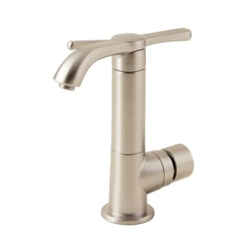 Purist Widespread Faucet With Drain Assembly Low Lever Handles And Low Gooseneck Spout