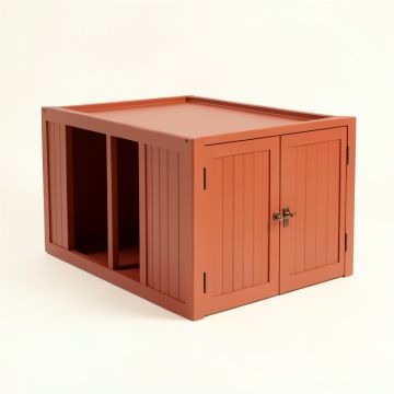 Fern Canyon Empty Furniture-Style Litter Enclosure - Terracotta (synthetic illustration; no displayed measurements)