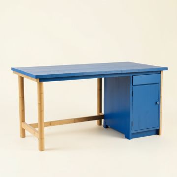 Ash Crest Empty Workshop Workbench - Blue (synthetic illustration; no displayed measurements)