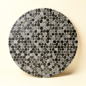 Cascade 9 '' X 10 '' Porcelain Penny Round Mosaic Wall & Floor Tile (synthetic illustration; no displayed measurements)