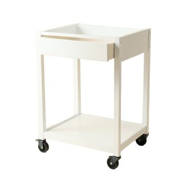 Moss Brook Empty Rolling Workshop Cart - White