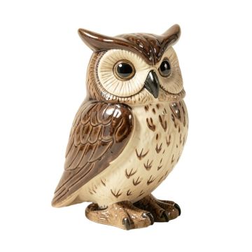 Kardier Wise Owl Ceramic Sculpture