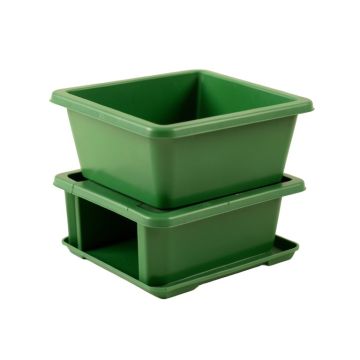 Reed Bluff Empty Raised Planter - Green