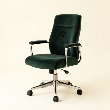 Home Office Chair Modern Design Velvet Desk Chair Adjustable Task Chair With Arms (synthetic illustration; no displayed measurements)