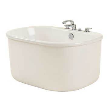 71 '' X 32 '' Freestanding Soaking Fiberglass Bathtub With Faucet