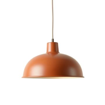 Birch Crossing Pendant Light Suspended From One Plain Cable - Terracotta