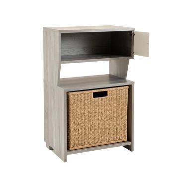 Sage Bluff Freestanding Pull-Out Hamper Cabinet - Gray (synthetic illustration; no displayed measurements)