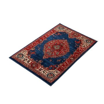 Express Power Loom Blue/Red Area Rug