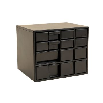 Stone Bluff Small-Parts Storage Drawer Cabinet - Black