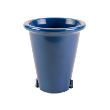 Maple Bluff Empty Railing Planter With Integral Brackets - Blue