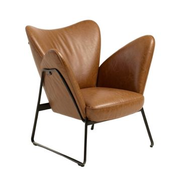 Cobham 28 '' Wide Cowhide Butterfly Chair