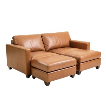 Rosina 118.125 '' Wide Faux Leather Reversible Sofa & Chaise