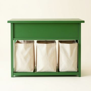 Moss Dale Laundry Sorting Station With Plain Removable Bags - Green (synthetic illustration; no displayed measurements)
