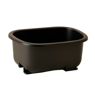 Aspen Brook Empty Railing Planter With Integral Brackets - Black