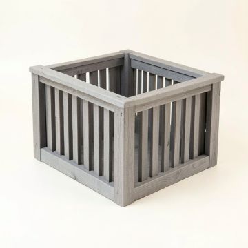 Elm Branch Empty Furniture-Style Litter Enclosure - Gray (synthetic illustration; no displayed measurements)