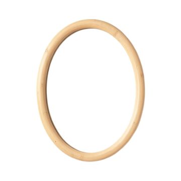 Vale Bend Framed Wall Mirror - Beige