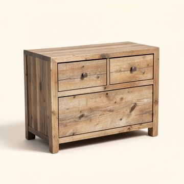 Holly Aged Wood 3 Drawer Chest (synthetic illustration; no displayed measurements)