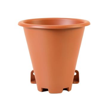 Sage Bluff Empty Railing Planter With Integral Brackets - Terracotta