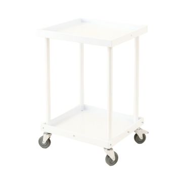 Flint Crossing Empty Rolling Workshop Cart - White