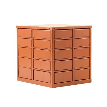 Harbor Dale Small-Parts Storage Drawer Cabinet - Terracotta